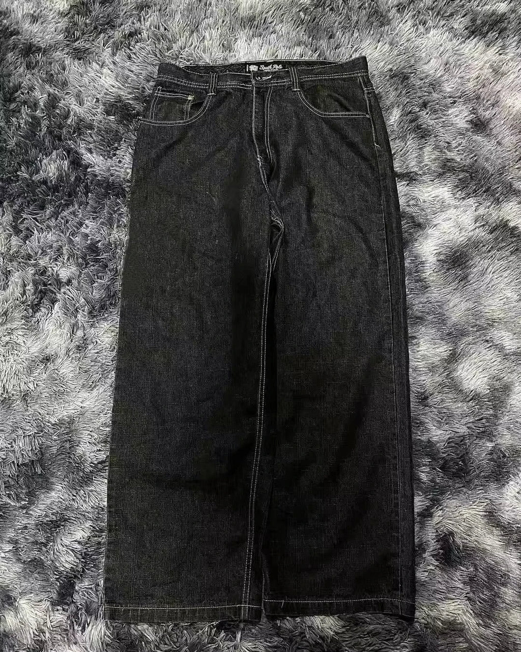 2025 Y2K Baggy Wide - Leg Black Jeans – Oversized Vintage Streetwear - Lia_Store