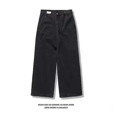 2025 Y2K Baggy Wide - Leg Black Jeans – Oversized Vintage Streetwear - Lia_Store