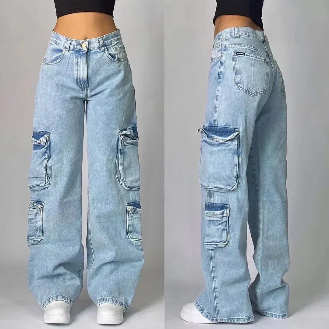 2025 Y2K Baggy Wide - Leg Black Jeans – Oversized Vintage Streetwear - Lia_Store