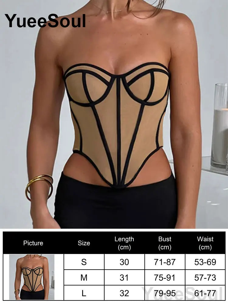 Sexy Slim Tube Crop Top Y2K