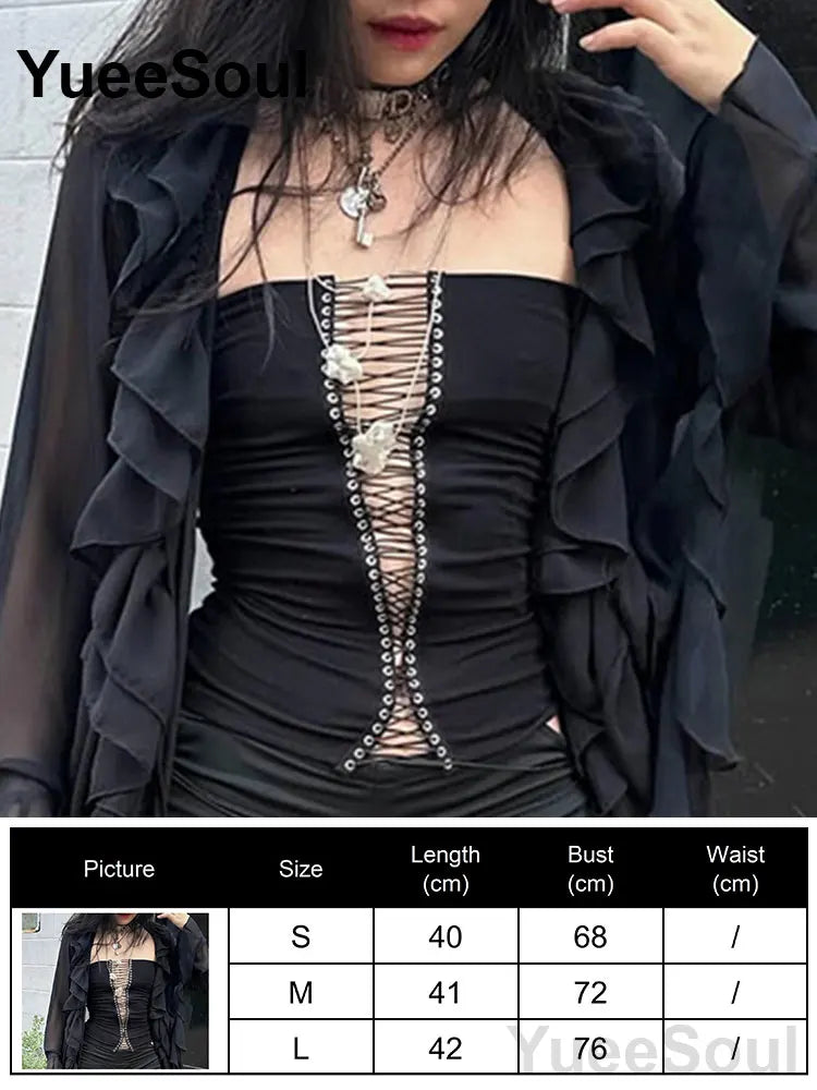 Sexy Slim Tube Crop Top Y2K