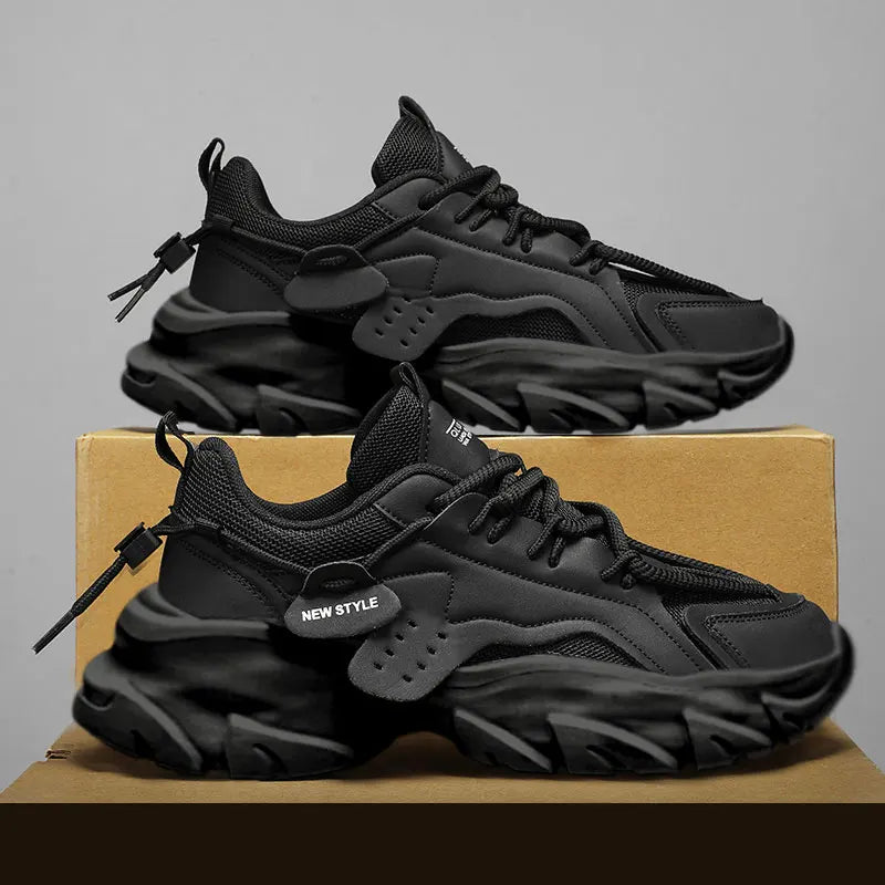 Men’s Breathable Thick-Soled Casual Sneakers – Comfortable All-Season Shoes