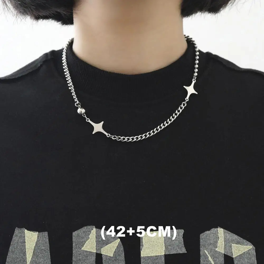 Hip Hop Star Pendant Necklace Unisex