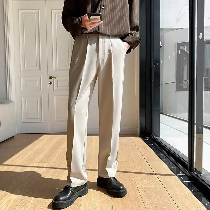 Men Korean Loose Suit Pants