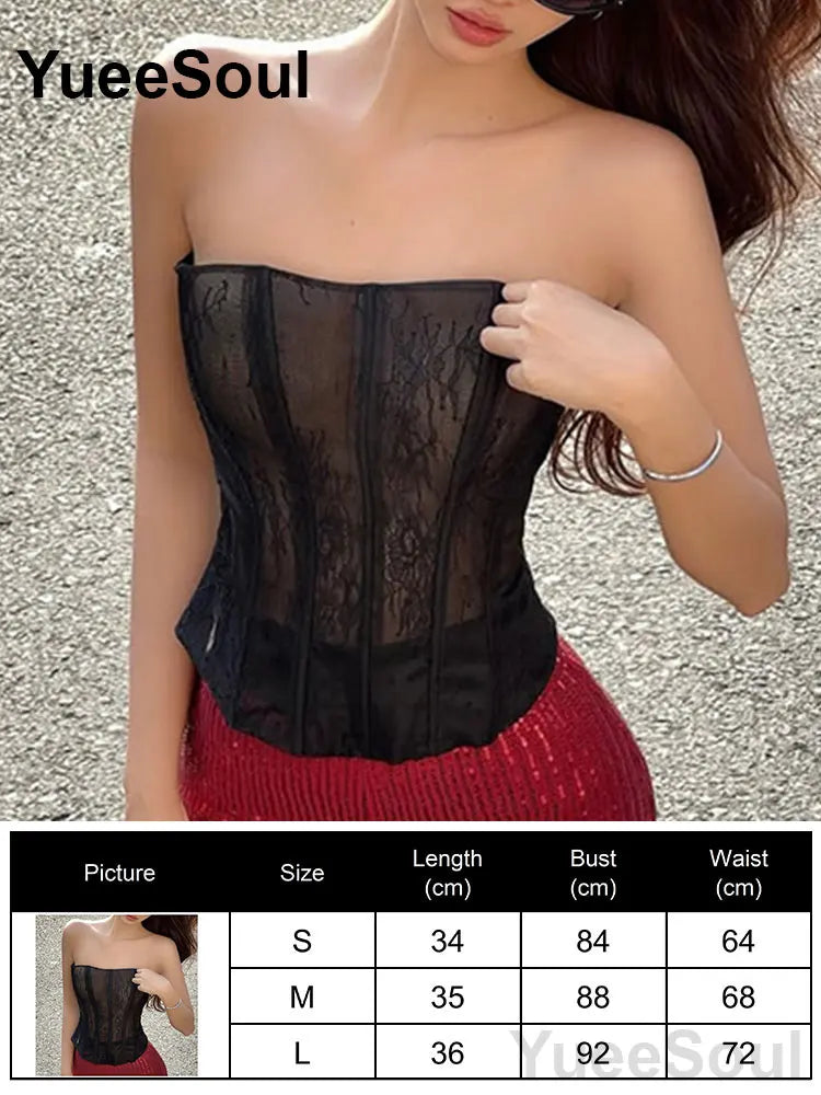 Sexy Slim Tube Crop Top Y2K