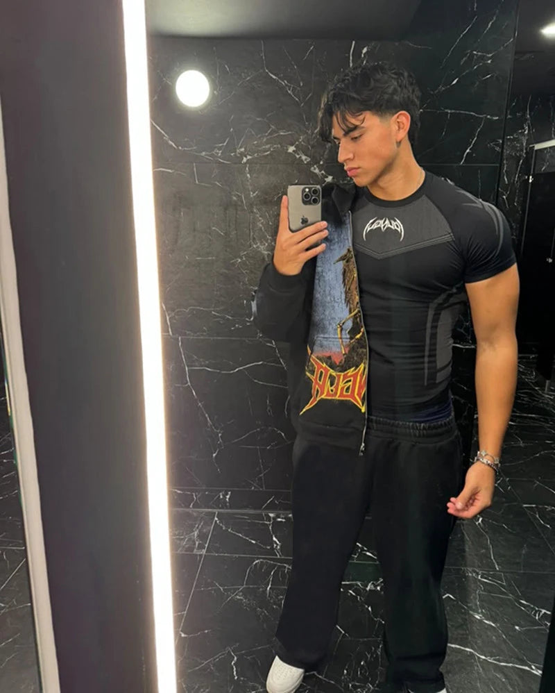 Men’s Slim Fit Breathable Short-Sleeve Fitness T-Shirt for Running, Training & Cycling