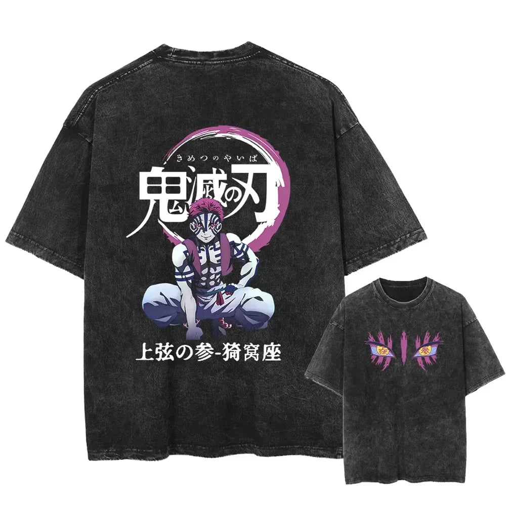 Streetwear Anime Graphic Oversize T-Shirt – Men’s Harajuku Cotton Tee