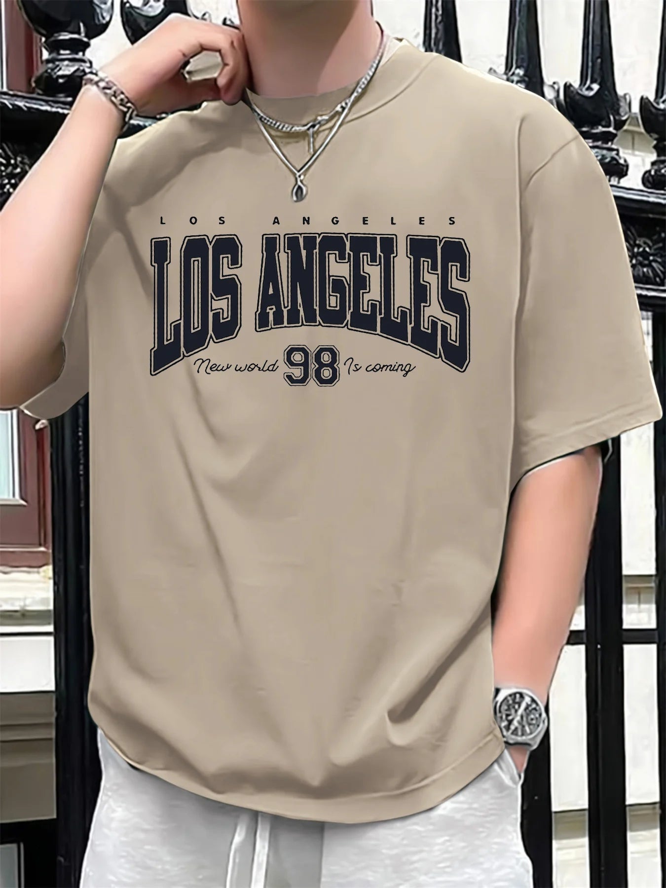 Men’s 100% Cotton Los Angeles 98 Graphic T-Shirt