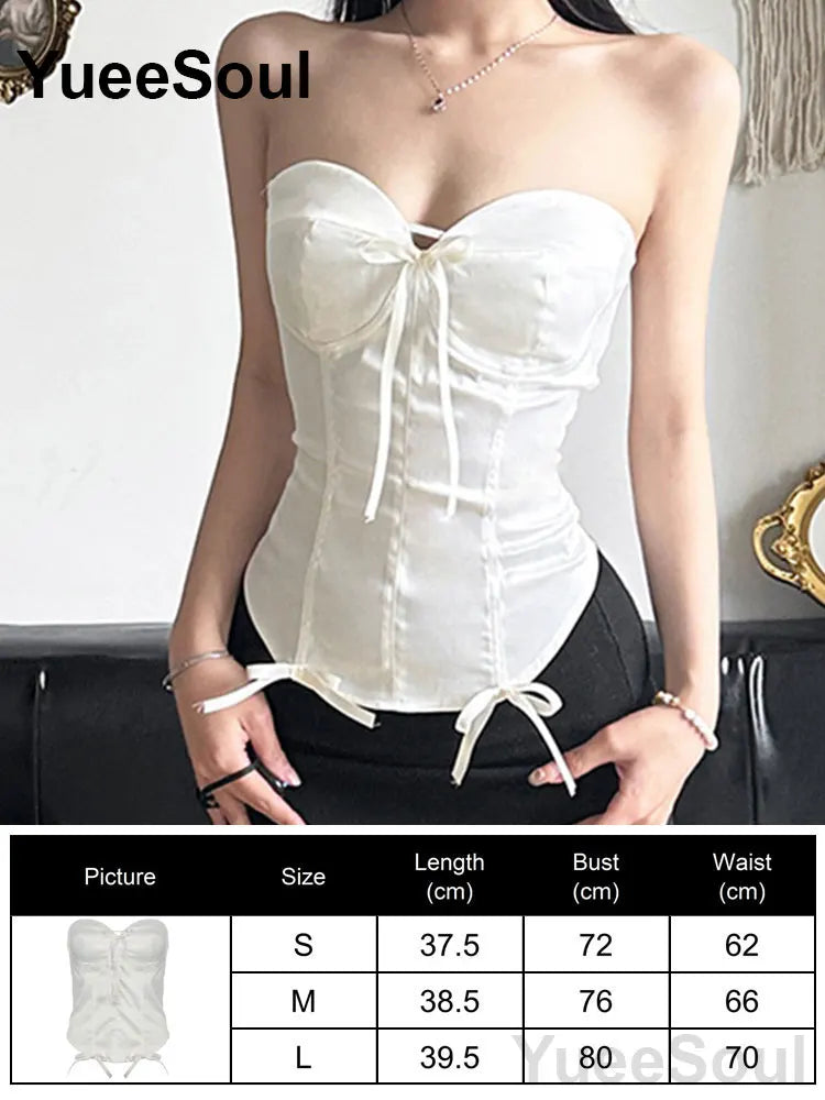 Sexy Slim Tube Crop Top Y2K