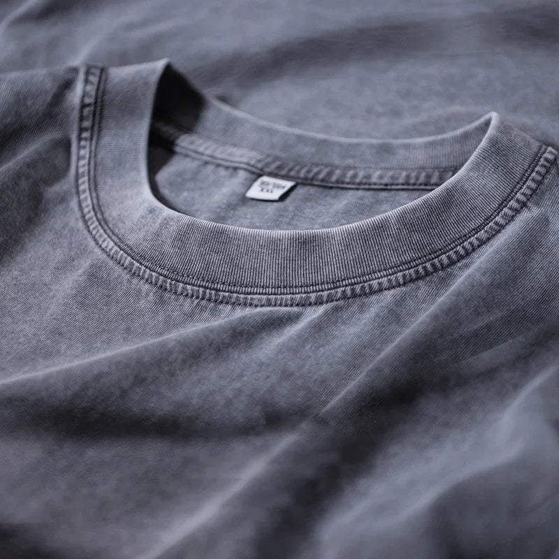 Unisex Retro Punk 100% Cotton T-Shirt – Drop Shoulder, Loose Fit, Vintage Style