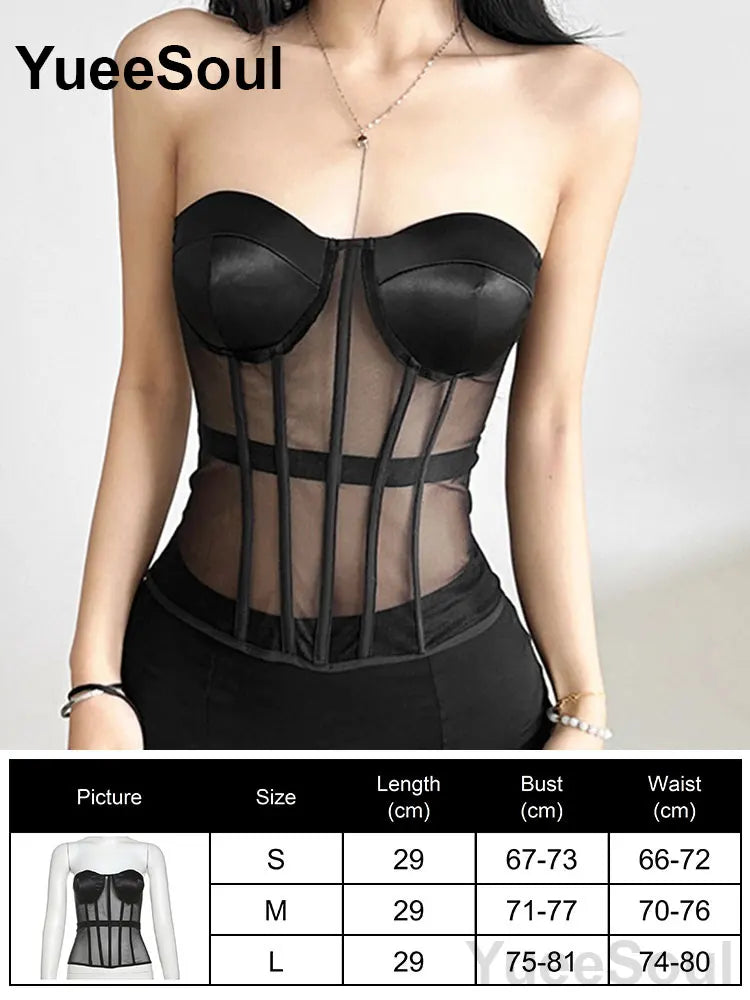 Sexy Slim Tube Crop Top Y2K