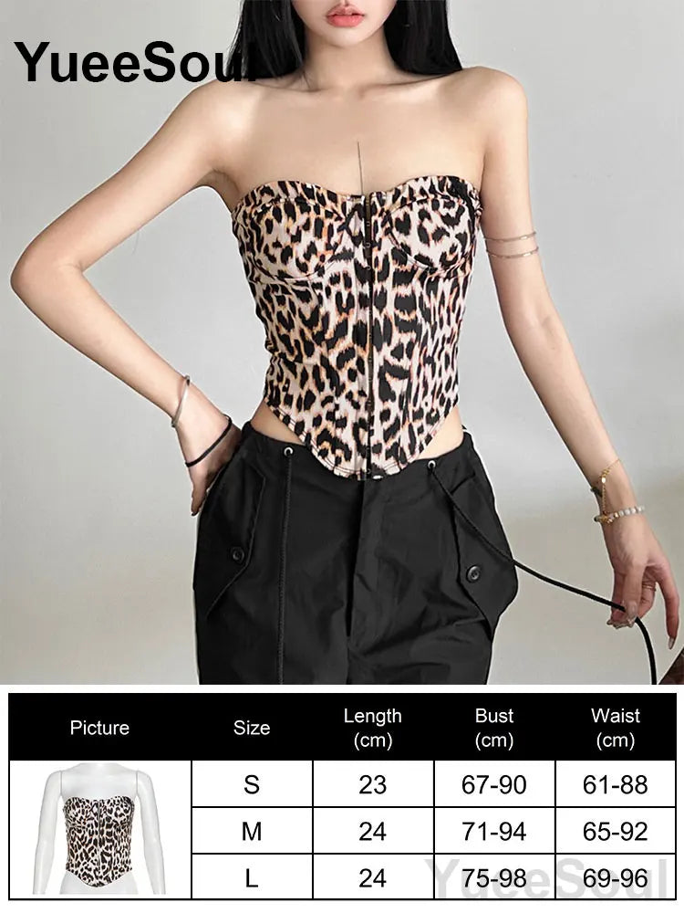 Sexy Slim Tube Crop Top Y2K