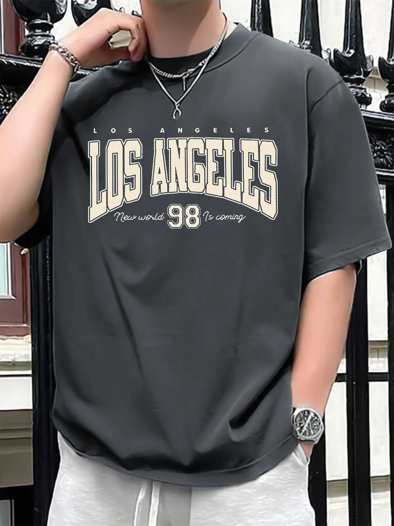 Men’s 100% Cotton Los Angeles 98 Graphic T-Shirt