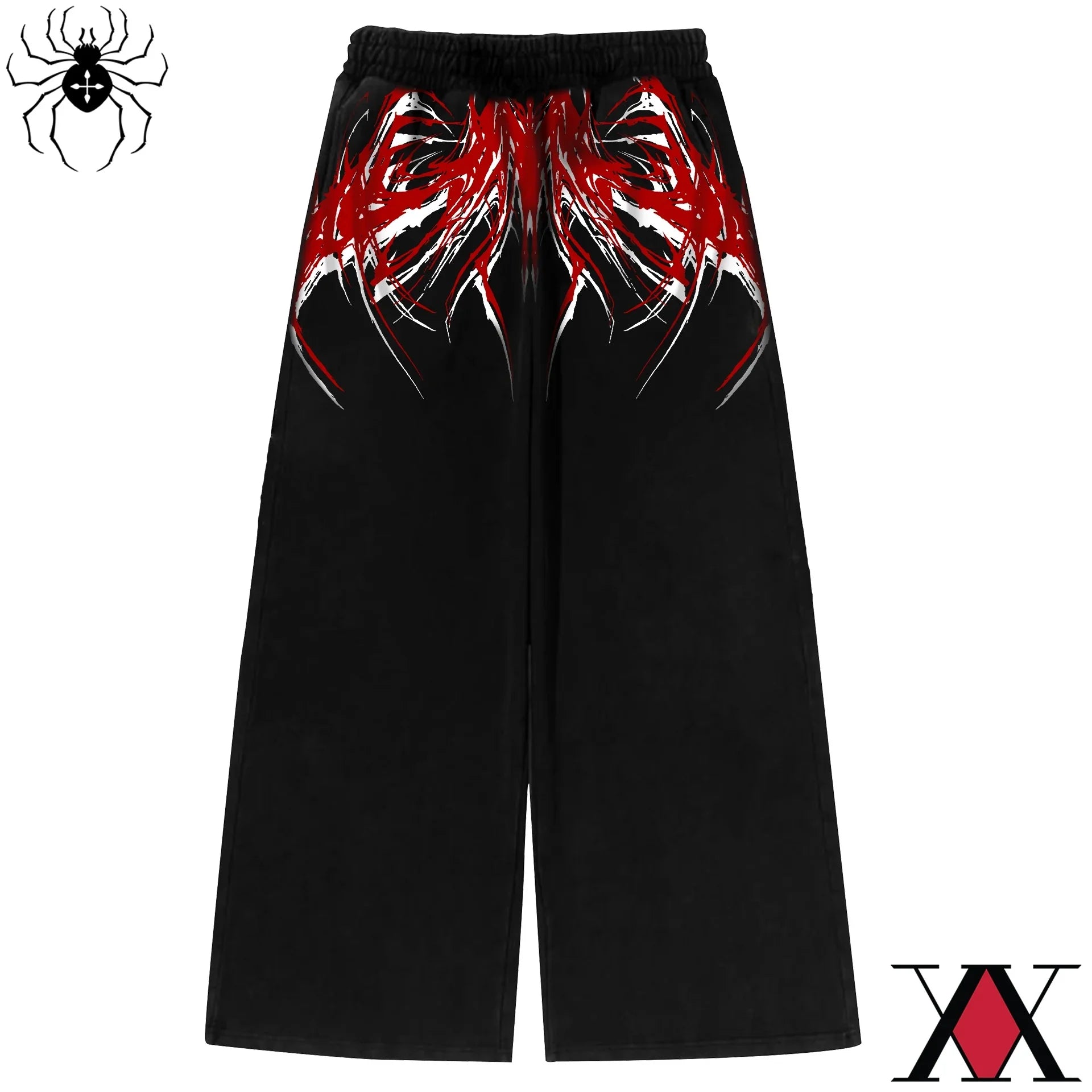 Dark Y2K Unisex Joggers – Loose Fit Streetwear Pants with Drawstring