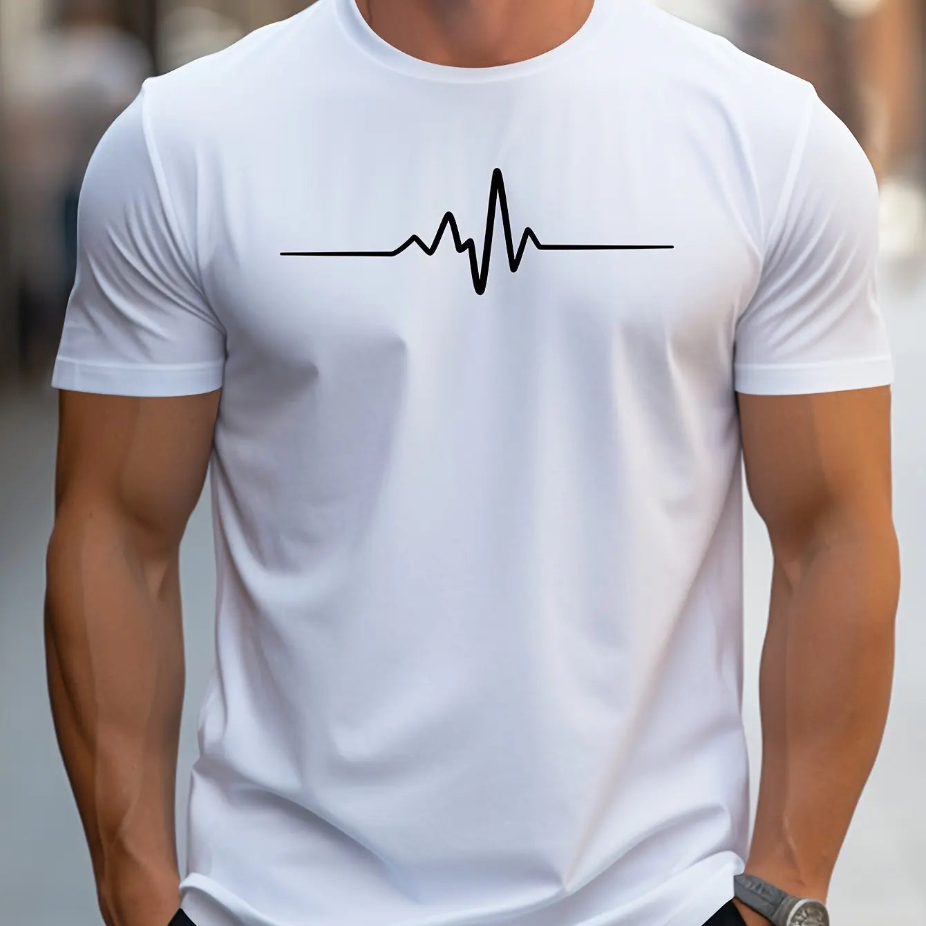 Men’s 100% Cotton Graphic Slim Fit Casual T-Shirt