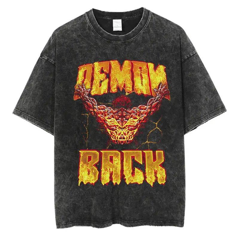 Anime Baki Haman T-Shirt – Men’s Harajuku Vintage 100% Cotton Oversize Tee