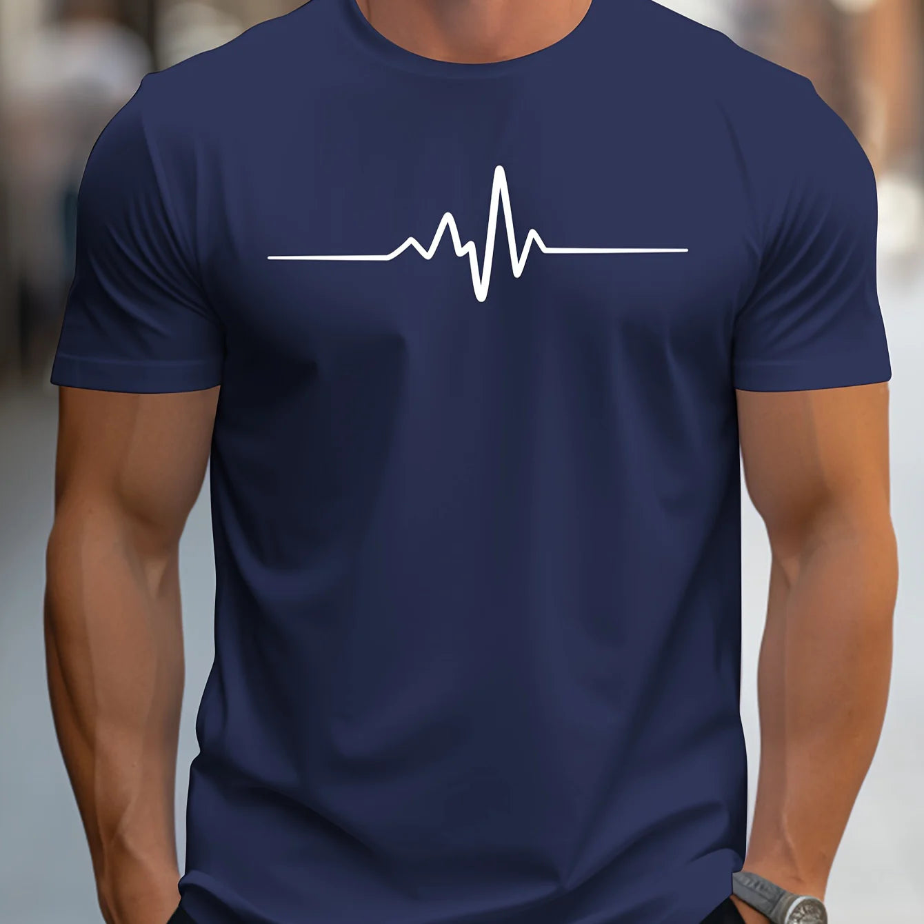 Men’s 100% Cotton Graphic Slim Fit Casual T-Shirt
