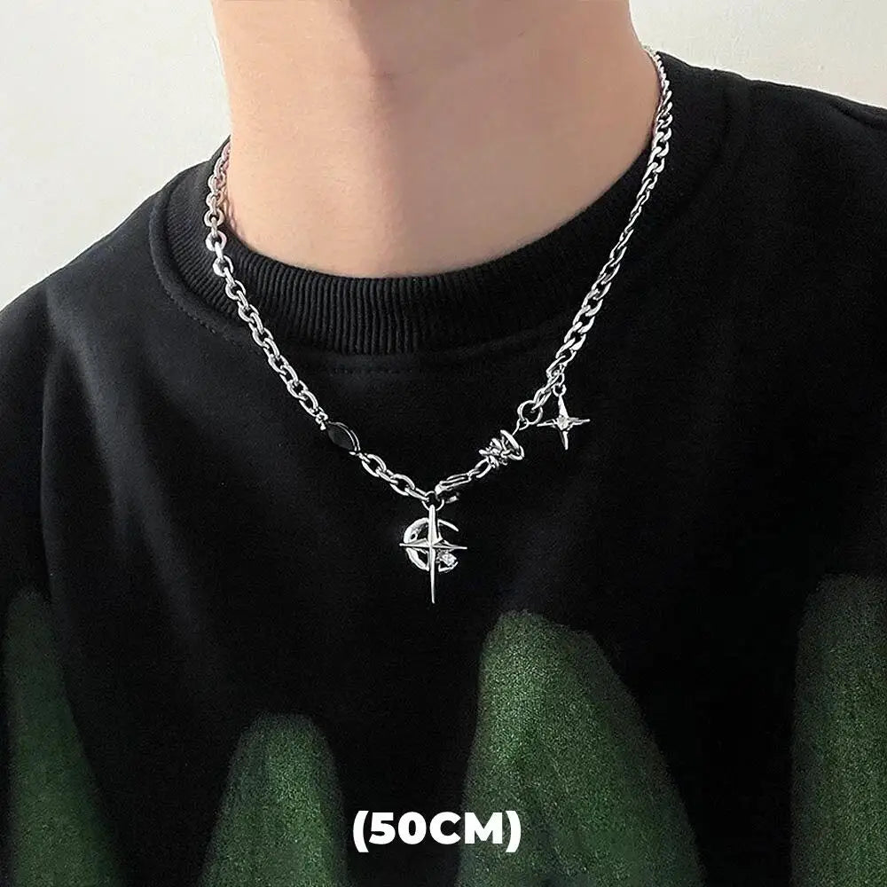 Hip Hop Star Pendant Necklace Unisex