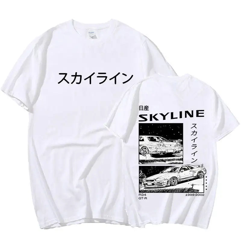 Men’s Cotton JDM Anime Car Graphic T-Shirt