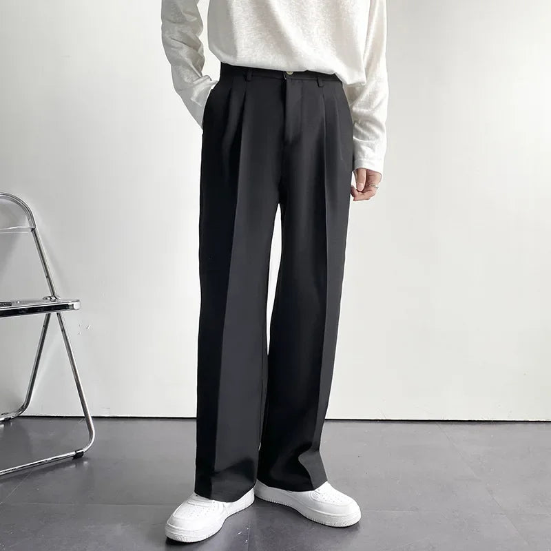 Men Korean Loose Suit Pants
