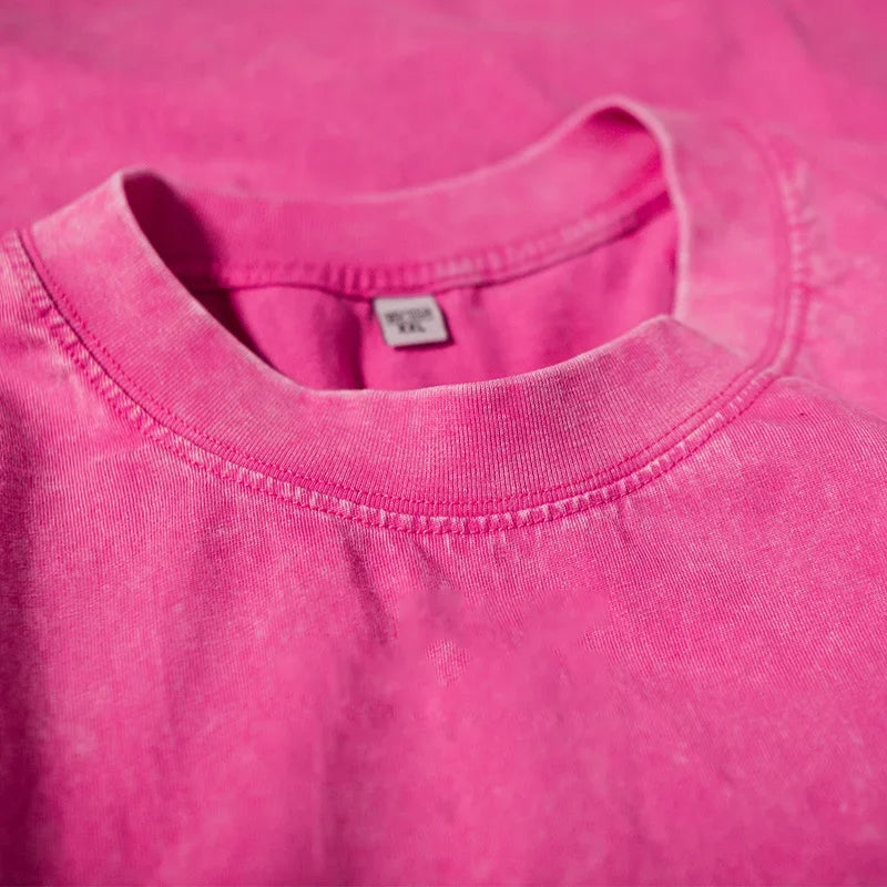 Unisex Retro Punk 100% Cotton T-Shirt – Drop Shoulder, Loose Fit, Vintage Style