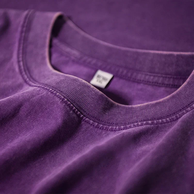 Unisex Retro Punk 100% Cotton T-Shirt – Drop Shoulder, Loose Fit, Vintage Style