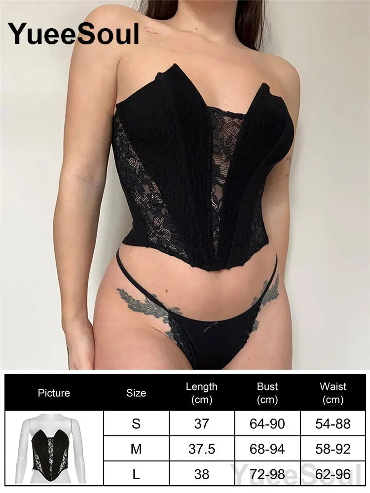 Sexy Slim Tube Crop Top Y2K