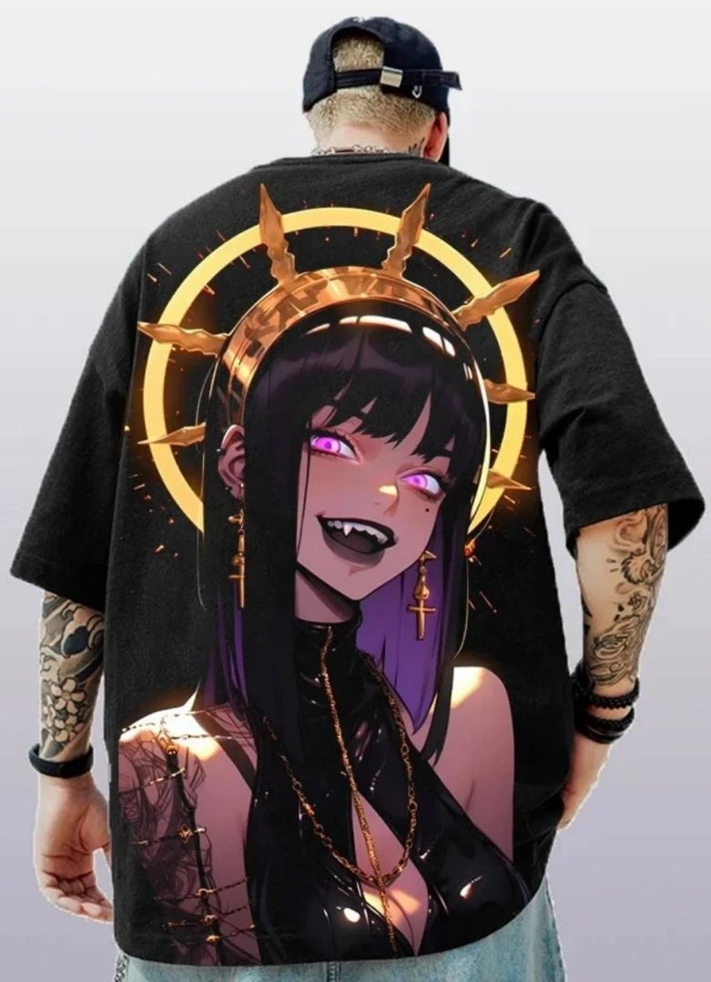 Men’s Quick-Dry Anime Print T-Shirt – Breathable Outdoor Tee