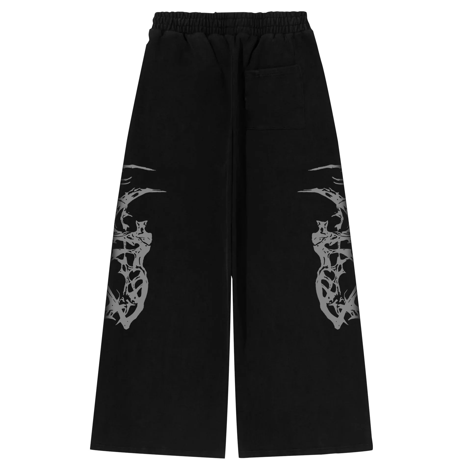 Dark Y2K Unisex Joggers – Loose Fit Streetwear Pants with Drawstring
