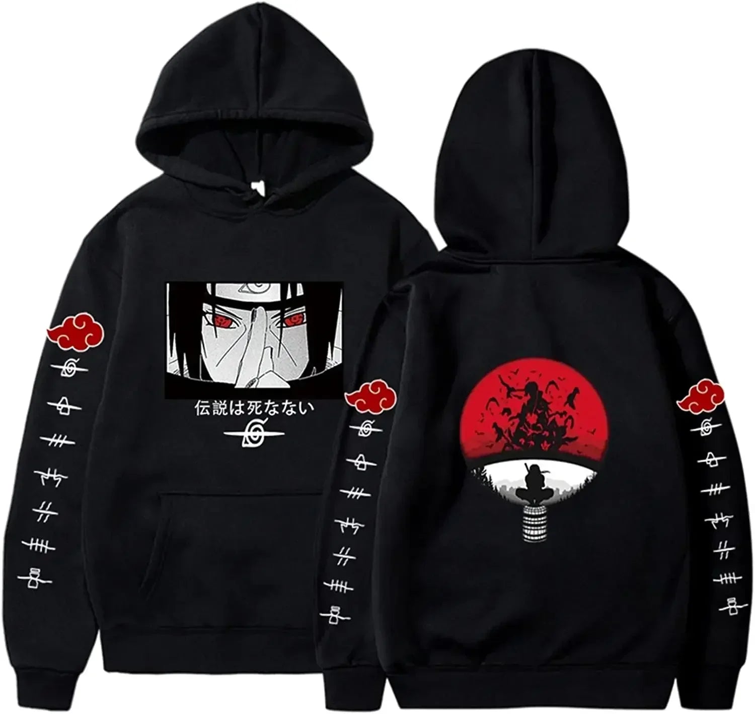 Anime Itachi Hoodie – Unisex Akatsuki Sweatshirt for Fall/Winter