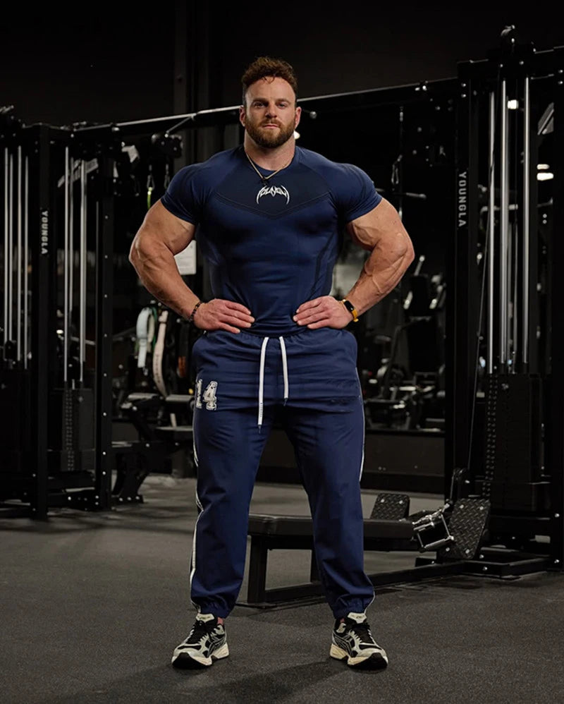 Men’s Slim Fit Breathable Short-Sleeve Fitness T-Shirt for Running, Training & Cycling