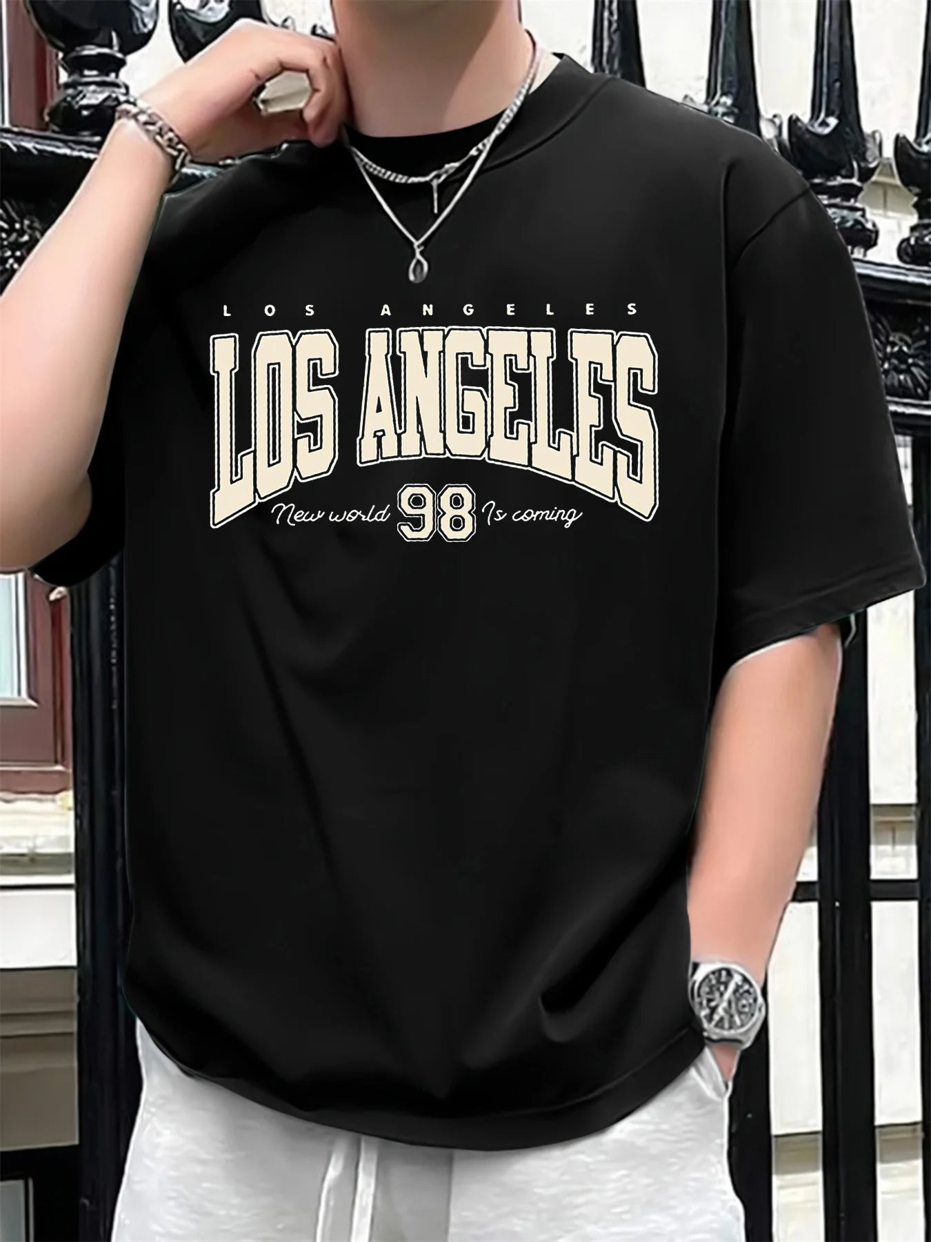 Men’s 100% Cotton Los Angeles 98 Graphic T-Shirt