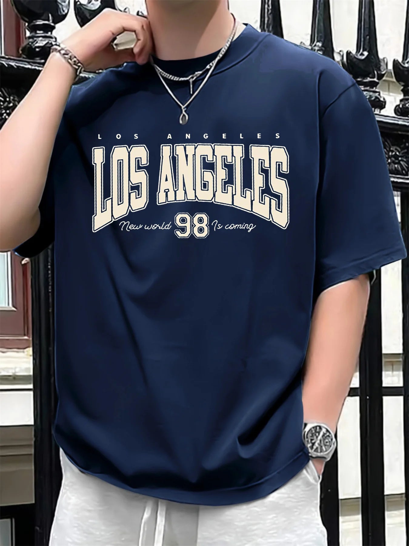 Men’s 100% Cotton Los Angeles 98 Graphic T-Shirt