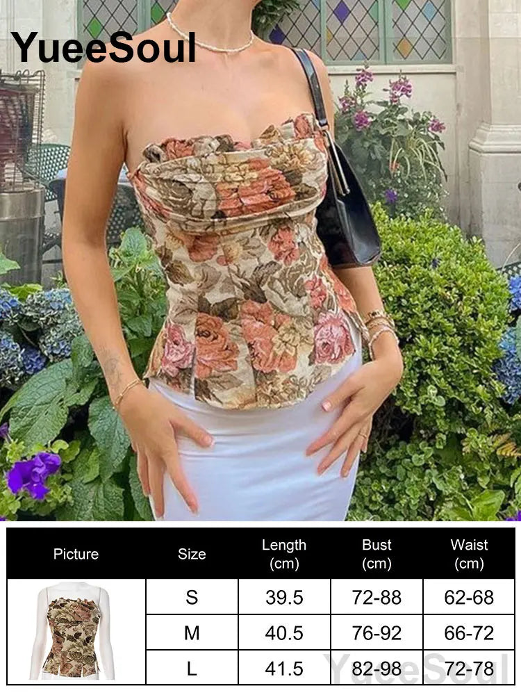 Sexy Slim Tube Crop Top Y2K