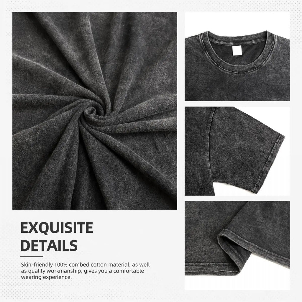 Anime Demon Slayer Zenitsu T-Shirt – Men’s Washed Cotton Harajuku Tee - Lia_Store