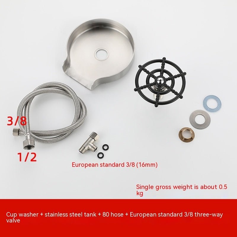 Bar Counter Cup Washer Sink High - pressure Spray Automatic Faucet Coffee Pitcher Wash Cup Tool Kitchen - Lia_Store