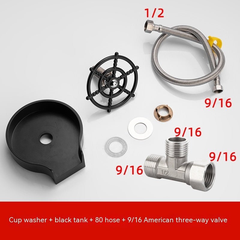 Bar Counter Cup Washer Sink High - pressure Spray Automatic Faucet Coffee Pitcher Wash Cup Tool Kitchen - Lia_Store