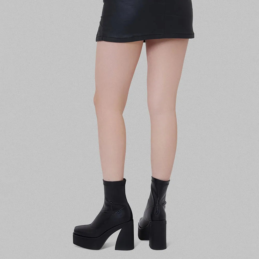 DoraTasia Gothic Square - Toe Shaped - Heel Ankle Boots – Women’s Fashion & Party Wear - Lia_Store