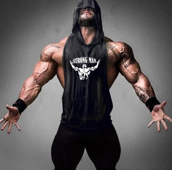 Fitness Vest Male Muscular Hooded Clothes - Lia_Store