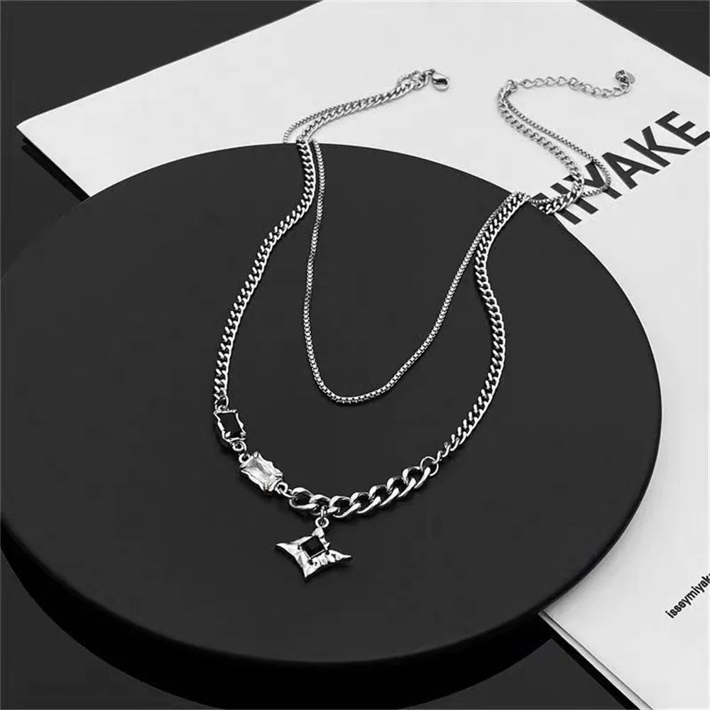 Hip Hop Star Pendant Necklace Unisex - Lia_Store