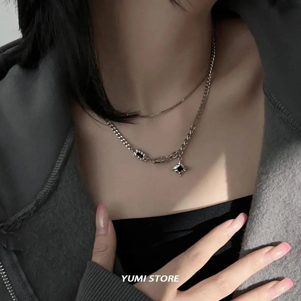 Hip Hop Star Pendant Necklace Unisex - Lia_Store