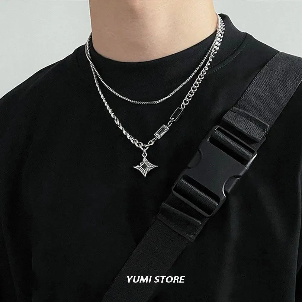 Hip Hop Star Pendant Necklace Unisex - Lia_Store