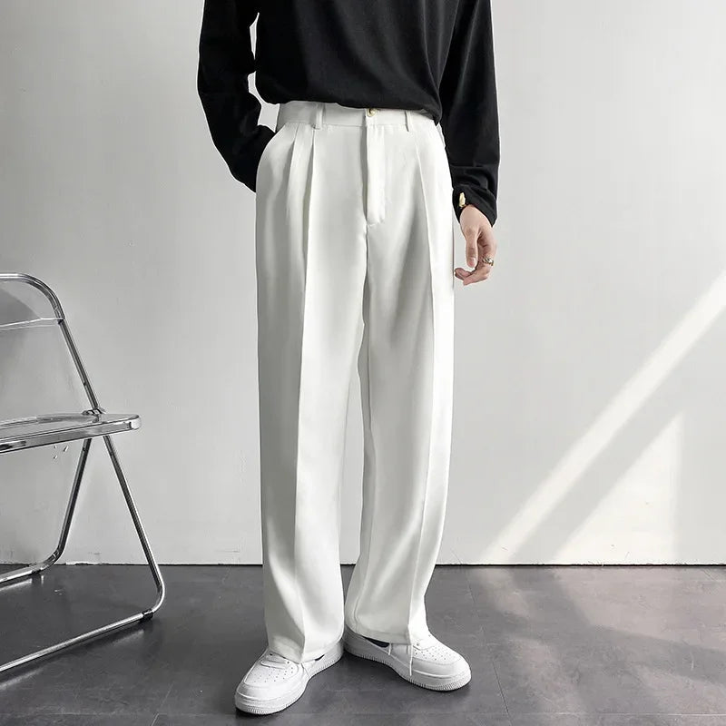 Men Korean Loose Suit Pants - Lia_Store