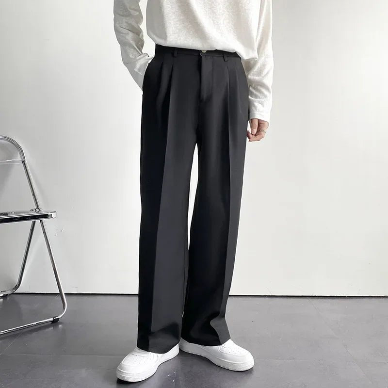 Men Korean Loose Suit Pants - Lia_Store
