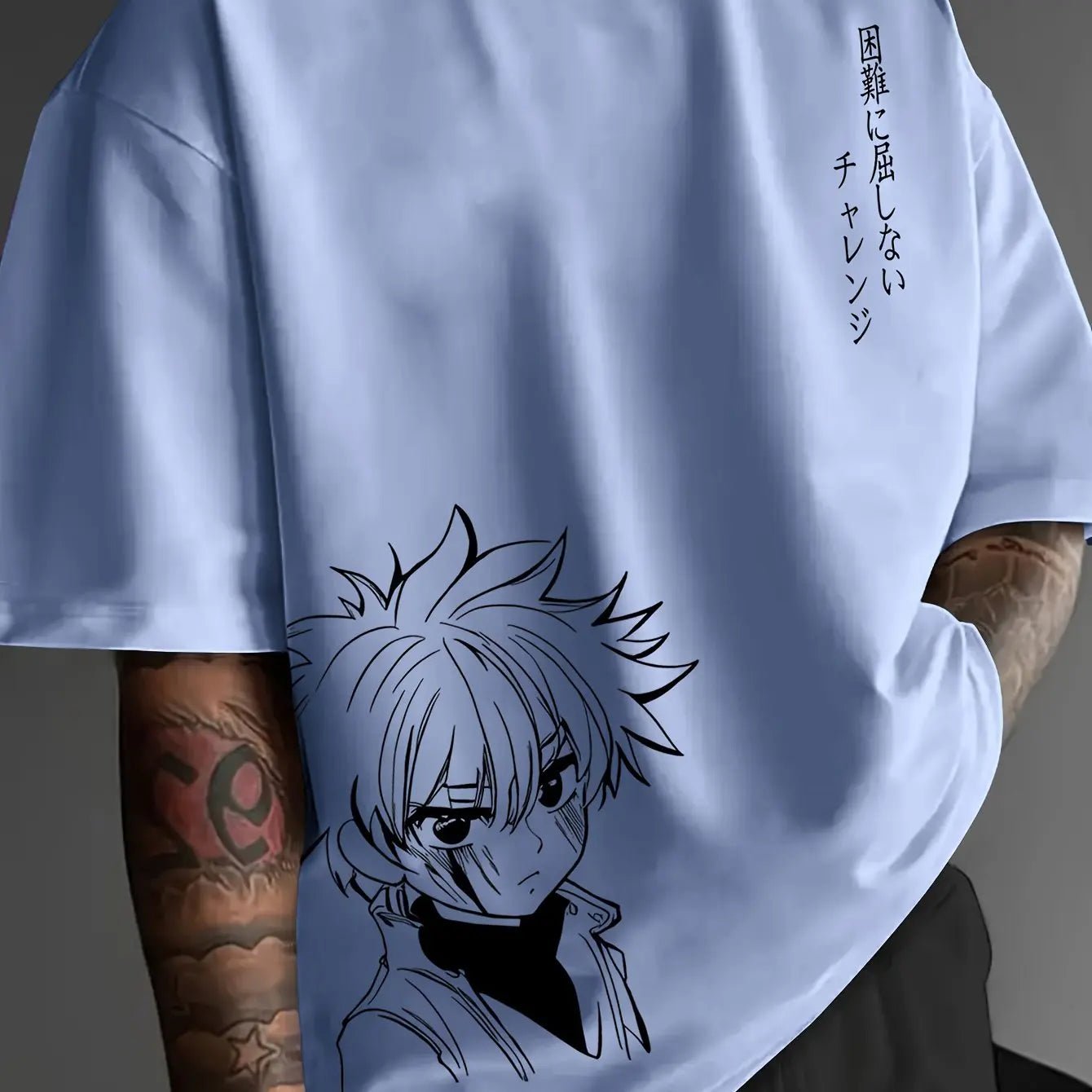Men’s 100% Cotton Anime Character T-Shirt – Casual Loose Fit Tee - Lia_Store