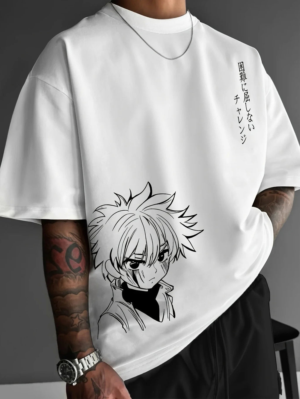 Men’s 100% Cotton Anime Character T-Shirt – Casual Loose Fit Tee - Lia_Store