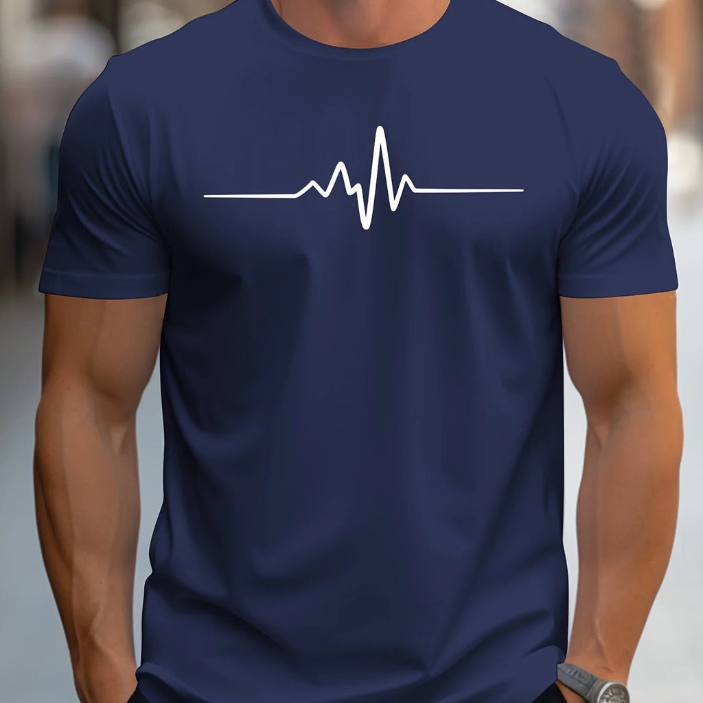 Men’s 100% Cotton Graphic Slim Fit Casual T-Shirt - Lia_Store