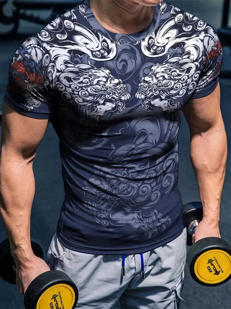 Men’s 3D Printed Racing Sports T-Shirt Gym - Lia_Store