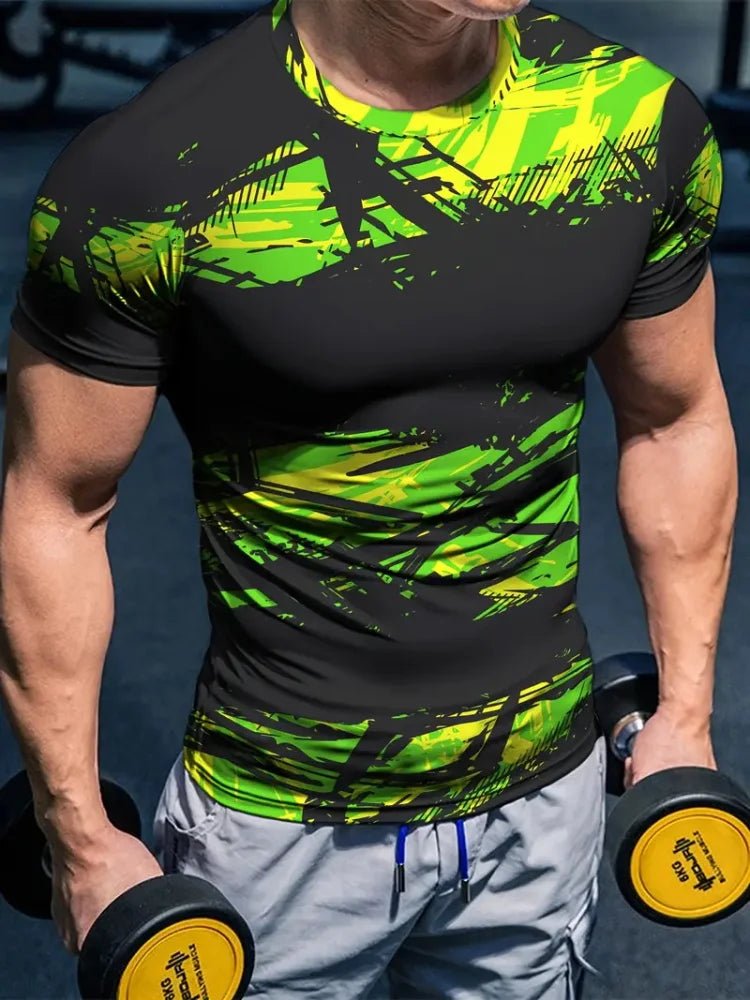 Men’s 3D Printed Racing Sports T-Shirt Gym - Lia_Store