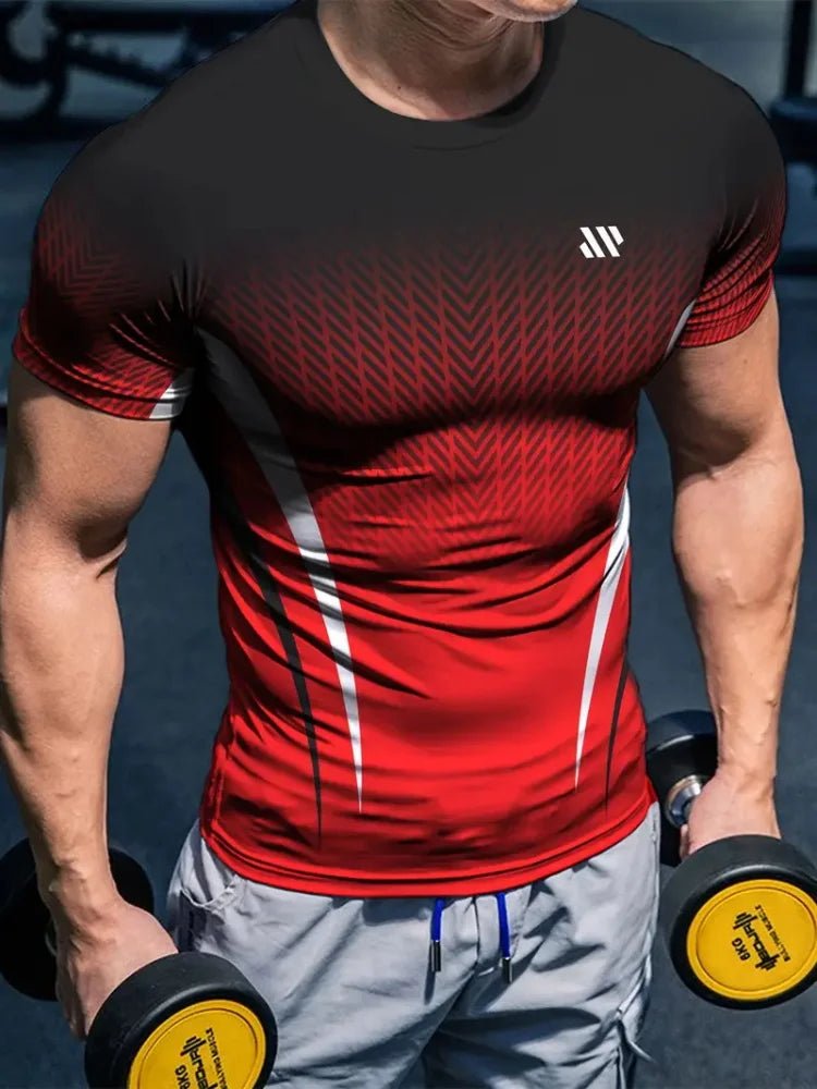 Men’s 3D Printed Racing Sports T-Shirt Gym - Lia_Store